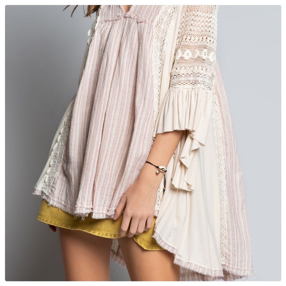 POL Casablanca Eye Catcher Linen Tunic Top - Picture 8 of 15